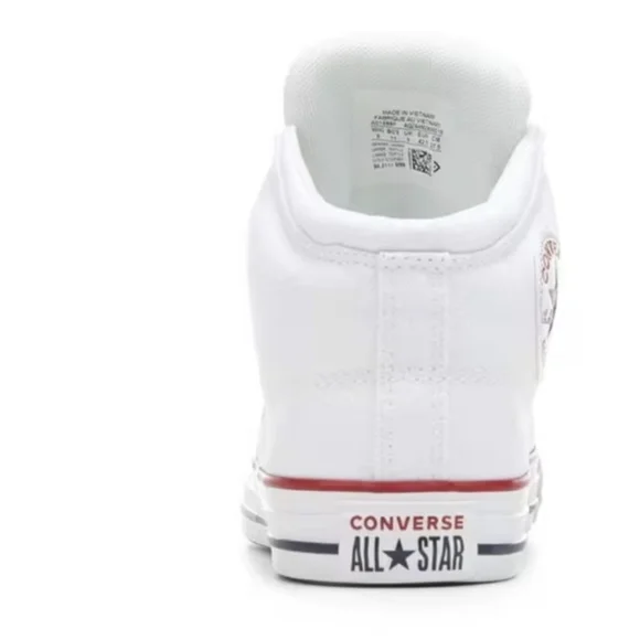 Converse All*Star White and Red High-Top Sneakers New w/o Tag- Men 8-Woman 10 - Picture 3 of 5